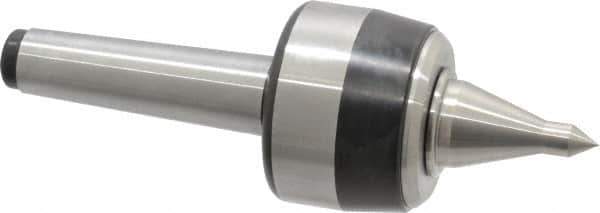Royal Products - MT3 Taper Shank, 2.33" Head Diam 4,640 Lb Capacity Live Center - 5,000 Max RPM, 1-3/4" Head Length, 1" Point Diam, 1.86" Point Len, 740 Lb Max Workpc, 7-1/16" OAL, 3/8" Tip Diam, Long Point - Industrial Tool & Supply