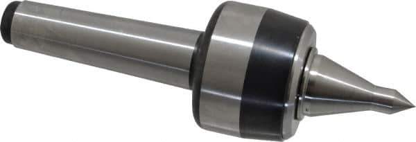 Royal Products - MT4 Taper Shank, 2.68" Head Diam 5,170 Lb Capacity Live Center - 4,500 Max RPM, 1.98" Head Length, 1-1/4" Point Diam, 2.18" Point Len, 1,120 Lb Max Workpc, 8-5/8" OAL, 1/2" Tip Diam, Long Point - Industrial Tool & Supply