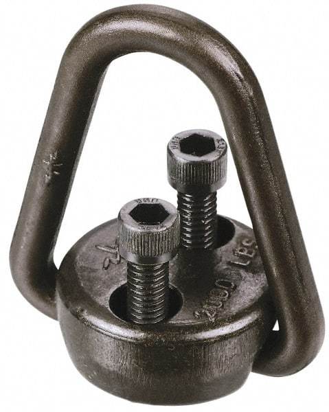 American Drill Bushing - 5,000 Lb Load Capacity Flip-Flop Hoist Ring - 20-25 Ft/Lb Torque, 1/2 Thread, Forged Chrome Moly Steel, Black Oxide Finish - Industrial Tool & Supply