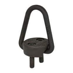 American Drill Bushing - 2,000 Lb Load Capacity Flip-Flop Hoist Ring - 4-7 Ft/Lb Torque, 5/16 Thread, Forged Chrome Moly Steel, Black Oxide Finish - Industrial Tool & Supply