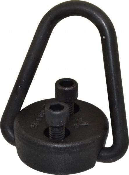 American Drill Bushing - 2,500 Lb Load Capacity Flip-Flop Hoist Ring - 7-10 Ft/Lb Torque, 3/8 Thread, Forged Chrome Moly Steel, Black Oxide Finish - Industrial Tool & Supply