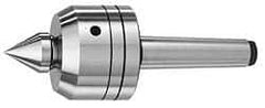 Royal Products - MT4 Taper Shank, 3-1/2" Head Diam 2,880 Lb Capacity Live Center - 3,500 Max RPM, 2.64" Head Length, 1-1/2" Point Diam, 1.79" Point Len, 1,070 Lb Max Workpc, 9" OAL, Changeable Standard Point - Industrial Tool & Supply