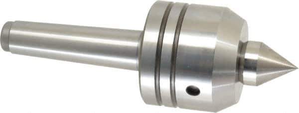 Royal Products - MT3 Taper Shank, 2-3/8" Head Diam 1,640 Lb Capacity Live Center - 5,000 Max RPM, 2.07" Head Length, 1" Point Diam, 1-1/4" Point Len, 500 Lb Max Workpc, 6-13/16" OAL, Changeable Standard Point - Industrial Tool & Supply