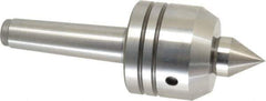 Royal Products - MT3 Taper Shank, 2-3/8" Head Diam 1,640 Lb Capacity Live Center - 5,000 Max RPM, 2.07" Head Length, 1" Point Diam, 1-1/4" Point Len, 500 Lb Max Workpc, 6-13/16" OAL, Changeable Standard Point - Industrial Tool & Supply