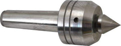 Royal Products - MT5 Taper Shank, 3-1/2" Head Diam 2,880 Lb Capacity Live Center - 3,500 Max RPM, 2.64" Head Length, 1-1/2" Point Diam, 1.79" Point Len, 1,070 Lb Max Workpc, 10-1/16" OAL, Changeable Standard Point - Industrial Tool & Supply