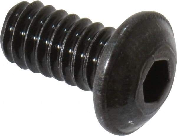 Value Collection - #2-56 UNC Hex Socket Drive, Button Screw - Alloy Steel, Black Oxide Finish, Fully Threaded, 3/16" Length Under Head - Industrial Tool & Supply