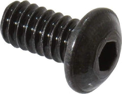 Value Collection - #2-56 UNC Hex Socket Drive, Button Screw - Alloy Steel, Black Oxide Finish, Fully Threaded, 3/16" Length Under Head - Industrial Tool & Supply