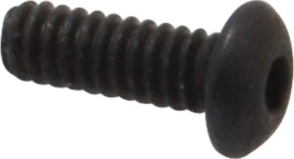 Value Collection - #2-56 UNC Hex Socket Drive, Button Screw - Alloy Steel, Black Oxide Finish, Fully Threaded, 1/4" Length Under Head - Industrial Tool & Supply
