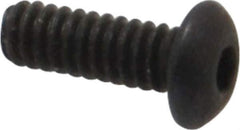 Value Collection - #2-56 UNC Hex Socket Drive, Button Screw - Alloy Steel, Black Oxide Finish, Fully Threaded, 1/4" Length Under Head - Industrial Tool & Supply