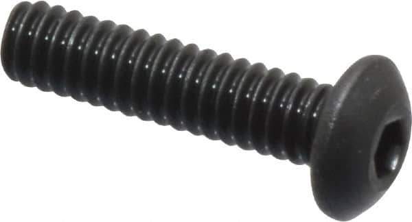 Value Collection - #2-56 UNC Hex Socket Drive, Button Screw - Alloy Steel, Black Oxide Finish, Fully Threaded, 3/8" Length Under Head - Industrial Tool & Supply
