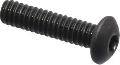 Value Collection - #2-56 UNC Hex Socket Drive, Button Screw - Alloy Steel, Black Oxide Finish, Fully Threaded, 3/8" Length Under Head - Industrial Tool & Supply