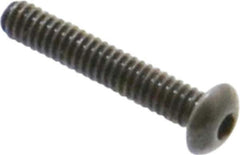 Value Collection - #2-56 UNC Hex Socket Drive, Button Screw - Alloy Steel, Black Oxide Finish, Fully Threaded, 1/2" Length Under Head - Industrial Tool & Supply