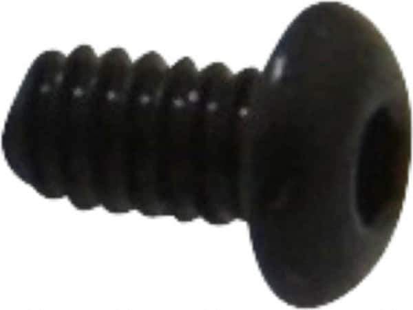 Value Collection - #3-48 UNC Hex Socket Drive, Button Screw - Alloy Steel, Black Oxide Finish, Fully Threaded, 3/16" Length Under Head - Industrial Tool & Supply