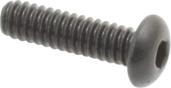 Value Collection - #3-48 UNC Hex Socket Drive, Button Screw - Alloy Steel, Black Oxide Finish, Fully Threaded, 3/8" Length Under Head - Industrial Tool & Supply