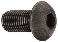 Value Collection - 3/8-24 UNF Hex Socket Drive, Button Screw - Alloy Steel, Black Oxide Finish, Fully Threaded, 3/4" Length Under Head - Industrial Tool & Supply