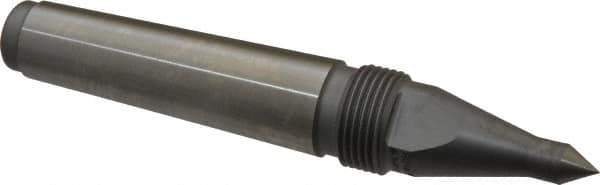 Royal Products - 0.938" Head Diam, Hardened Steel Long Point Solid Dead Center - 3MT Morse Taper, 0.38" Point Diam, 0.63" Point Length, 5-15/16" OAL - Industrial Tool & Supply