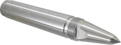 Royal Products - 1.231" Head Diam, Carbide-Tipped Steel Long Point Solid Dead Center - 4MT Morse Taper, 1/2" Point Diam, 7-5/16" OAL - Industrial Tool & Supply