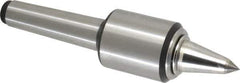 Royal Products - MT3 Taper Shank, 1.7" Head Diam 830 Lb Capacity Carbide Tipped Live Center - 12,000 Max RPM, 2.12" Head Length, 7/8" Point Diam, 1-3/4" Point Len, 180 Lb Max Workpc, 7-23/32" OAL, 3/8" Tip Diam, Long Point - Industrial Tool & Supply