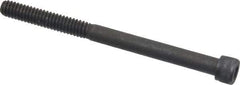 Value Collection - 1/4-20 UNC Hex Socket Drive, Socket Cap Screw - Alloy Steel, Black Oxide Finish, Partially Threaded, 3-1/4" Length Under Head - Industrial Tool & Supply