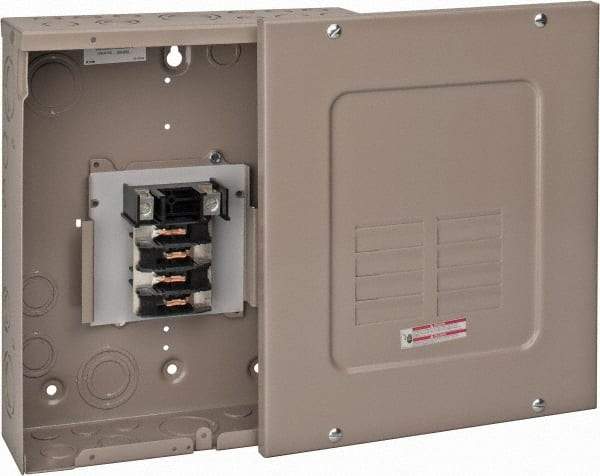Eaton Cutler-Hammer - 8 Circuits, 120/240 VAC, 125 Amp Main, 6-1/0 AWG, Surface, Indoor Main Lug Load Center - 1 Phase, 1 NEMA Rating, 11 Inch Wide x 3.69 Inch Deep x 13 Inch High - Industrial Tool & Supply