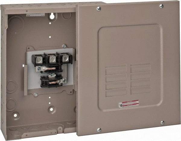 Eaton Cutler-Hammer - 6 Circuits, 208/120 VAC, 125 Amp Main, 14-1/0 AWG, Surface, Indoor Main Lug Load Center - 3 Phase, 1 NEMA Rating, 11 Inch Wide x 3.69 Inch Deep x 13 Inch High - Industrial Tool & Supply