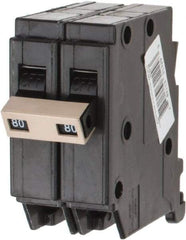Eaton Cutler-Hammer - 80 Amp, 120/240 VAC, 2 Pole, Plug In Type CH Circuit Breaker - Thermal Magnetic Trip, 10 kA Breaking Capacity, 14-10 AWG - Industrial Tool & Supply