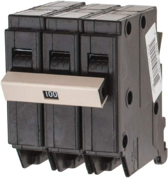 Eaton Cutler-Hammer - 100 Amp, 120/240 VAC, 3 Pole, Plug In Type CH Circuit Breaker - Thermal Magnetic Trip, 10 kA Breaking Capacity, 14-6 AWG - Industrial Tool & Supply