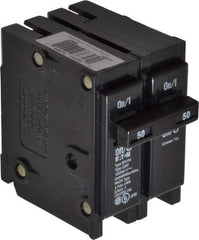 Eaton Cutler-Hammer - 50 Amp, 120/240 VAC, 2 Pole, Plug In Type BR Circuit Breaker - Thermal Magnetic Trip, 10 kA Breaking Capacity, 14-4 AWG - Industrial Tool & Supply