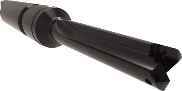 Allied Machine and Engineering - Series 1, 18mm Max Diam, 4MT Taper Shank, Straight Flute Spade Drill - 2-3/4" Max Depth, 3-7/8" Body Length, 8-3/4" OAL, Short Length, Through Coolant - Industrial Tool & Supply