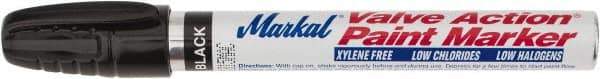 Markal - Black Permanent Marker - Felt Tip - Industrial Tool & Supply