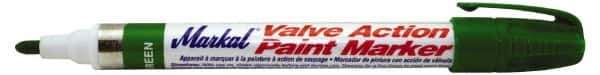 Markal - Green Permanent Marker - Felt Tip - Industrial Tool & Supply
