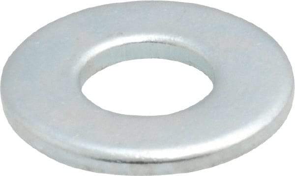 Value Collection - 1/4" Screw, Steel SAE Flat Washer - 9/32" ID x 5/8" OD, 1/16" Thick, Zinc-Plated Finish - Industrial Tool & Supply