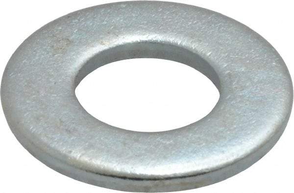 Value Collection - 1/2" Screw, Steel SAE Flat Washer - 17/32" ID x 1-1/16" OD, 3/32" Thick, Zinc-Plated Finish - Industrial Tool & Supply