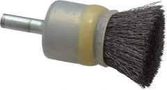 Osborn - 3/4" Brush Diam, Crimped, End Brush - 1/4" Diam Shank, 20,000 Max RPM - Industrial Tool & Supply