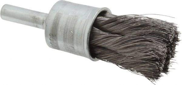 Osborn - 1/2" Brush Diam, Knotted, End Brush - 1/4" Diam Shank, 22,000 Max RPM - Industrial Tool & Supply
