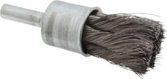 Osborn - 1/2" Brush Diam, Knotted, End Brush - 1/4" Diam Shank, 22,000 Max RPM - Industrial Tool & Supply