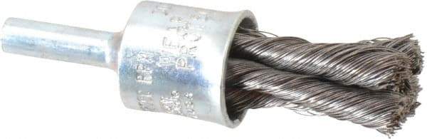 Osborn - 1/2" Brush Diam, Knotted, End Brush - 1/4" Diam Shank, 22,000 Max RPM - Industrial Tool & Supply
