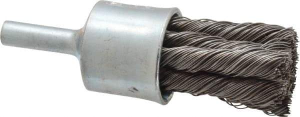 Osborn - 3/4" Brush Diam, Knotted, End Brush - 1/4" Diam Shank, 20,000 Max RPM - Industrial Tool & Supply
