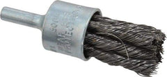 Osborn - 3/4" Brush Diam, Knotted, End Brush - 1/4" Diam Shank, 20,000 Max RPM - Industrial Tool & Supply