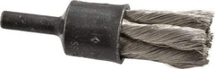 Osborn - 1/2" Brush Diam, Knotted, End Brush - 1/4" Diam Shank, 22,000 Max RPM - Industrial Tool & Supply