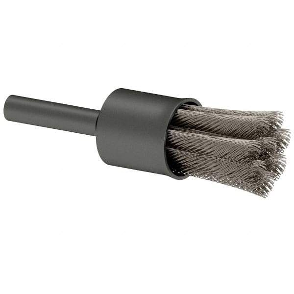 Osborn - 1/2" Brush Diam, Knotted, End Brush - 1/4" Diam Shank, 22,000 Max RPM - Industrial Tool & Supply