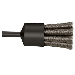 Osborn - 3/4" Brush Diam, Knotted, End Brush - 1/4" Diam Shank, 20,000 Max RPM - Industrial Tool & Supply