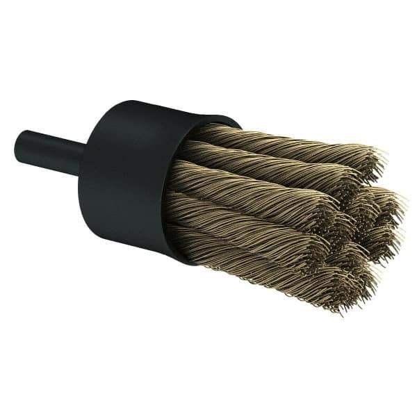 Osborn - 1" Brush Diam, Knotted, End Brush - 1/4" Diam Shank, 20,000 Max RPM - Industrial Tool & Supply
