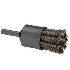 Osborn - 1" Brush Diam, Knotted, End Brush - 1/4" Diam Shank, 20,000 Max RPM - Industrial Tool & Supply