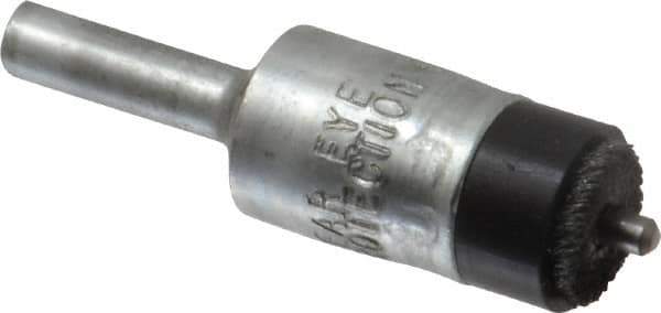 Osborn - 1/2" Brush Diam, End Brush - 1/4" Diam Shank, 1/8" Pilot Diam, 25,000 Max RPM - Industrial Tool & Supply