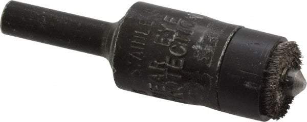 Osborn - 1/2" Brush Diam, End Brush - 1/4" Diam Shank, 3/16" Pilot Diam, 25,000 Max RPM - Industrial Tool & Supply