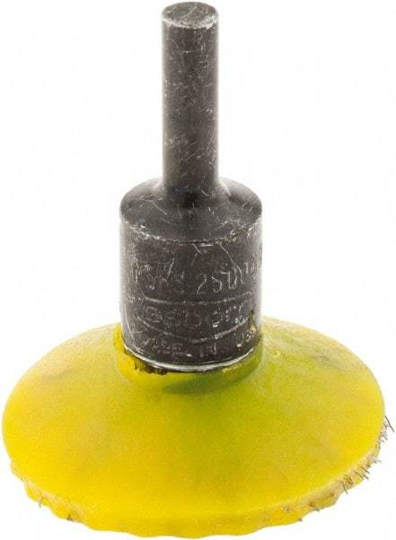 Osborn - 1-3/4" Brush Diam, Encapsulated, Flared End Brush - 1/4" Diam Shank, 25,000 Max RPM - Industrial Tool & Supply