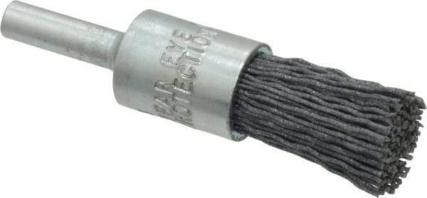 Osborn - 120 Grit, 1/2" Brush Diam, End Brush - Fine Grade, 1/4" Diam Shank, 9,000 Max RPM - Industrial Tool & Supply
