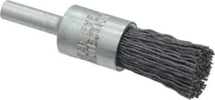 Osborn - 120 Grit, 1/2" Brush Diam, End Brush - Fine Grade, 1/4" Diam Shank, 9,000 Max RPM - Industrial Tool & Supply