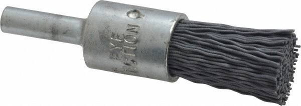 Osborn - 320 Grit, 1/2" Brush Diam, End Brush - Extra Fine Grade, 1/4" Diam Shank, 9,000 Max RPM - Industrial Tool & Supply
